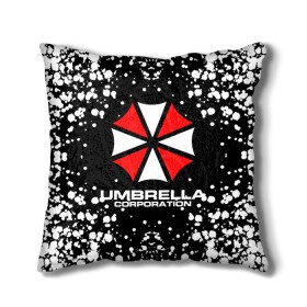 Подушка 3D с принтом Umbrella Corporation. , наволочка – 100% полиэстер, наполнитель – холлофайбер (легкий наполнитель, не вызывает аллергию). | состоит из подушки и наволочки. Наволочка на молнии, легко снимается для стирки | resident evil | umbrella corporation | амбрелла | амбрелла корпорейшн | вирус | вымышленная военная и фармацевтическая корпорация | игра | умбрелла