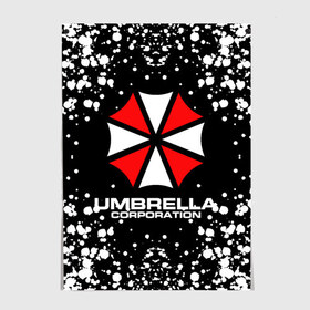 Постер с принтом Umbrella Corporation. , 100% бумага
 | бумага, плотность 150 мг. Матовая, но за счет высокого коэффициента гладкости имеет небольшой блеск и дает на свету блики, но в отличии от глянцевой бумаги не покрыта лаком | resident evil | umbrella corporation | амбрелла | амбрелла корпорейшн | вирус | вымышленная военная и фармацевтическая корпорация | игра | умбрелла