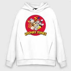 Мужское худи Oversize хлопок с принтом Looney Tunes , френч-терри — 70% хлопок, 30% полиэстер. Мягкий теплый начес внутри —100% хлопок | боковые карманы, эластичные манжеты и нижняя кромка, капюшон на магнитной кнопке | Тематика изображения на принте: bugs bunny | daffy duck | looney tunes | sylvester | tasmanian devil | taz | tweety | vdzabma | багз банни | даффи дак | луни тюнз | сильвестр | таз | тасманский дьявол | твити