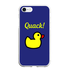 Чехол для iPhone 7/8 матовый с принтом Уточка , Силикон | Область печати: задняя сторона чехла, без боковых панелей | duck | забавная | кря | утка