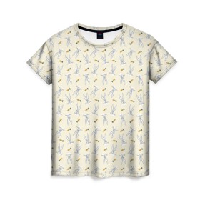 Женская футболка 3D с принтом Багз Банни паттерн , 100% полиэфир ( синтетическое хлопкоподобное полотно) | прямой крой, круглый вырез горловины, длина до линии бедер | bugs bunny | looney tunes | vdzabma | багз банни | луни тюнз