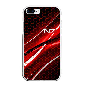 Чехол для iPhone 7Plus/8 Plus матовый с принтом MASS EFFECT N7 , Силикон | Область печати: задняя сторона чехла, без боковых панелей | bioware | n7 | shepard | броня | жнецы | костюм | масс эффект | н7 | стальная броня | шепард | эффект массы