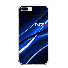 Чехол для iPhone 7Plus/8 Plus матовый с принтом MASS EFFECT N7 , Силикон | Область печати: задняя сторона чехла, без боковых панелей | bioware | n7 | shepard | броня | жнецы | костюм | масс эффект | н7 | стальная броня | шепард | эффект массы