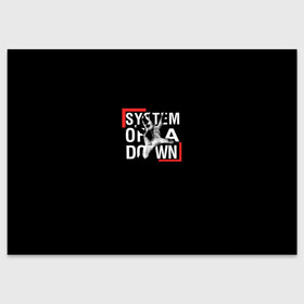 Поздравительная открытка с принтом System of a Down , 100% бумага | плотность бумаги 280 г/м2, матовая, на обратной стороне линовка и место для марки
 | down | hard rock | metal | of | rock | serj | system | system of a down | tankian | метал | рок | серж танкян | систем | система падения | танкян | хардрок