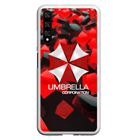 Чехол для Honor 20 с принтом Umbrella Corp , Силикон | Область печати: задняя сторона чехла, без боковых панелей | biohazard | biohazard 7 | crocodile | fang | game | hand | monster | new umbrella | resident evil | resident evil 7 | umbrella | umbrella corp | umbrella corporation | zombie