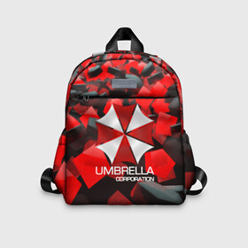 Детский рюкзак 3D с принтом Umbrella Corp. , 100% полиэстер | лямки с регулируемой длиной, сверху петелька, чтобы рюкзак можно было повесить на вешалку. Основное отделение закрывается на молнию, как и внешний карман. Внутри дополнительный карман. По бокам два дополнительных кармашка | biohazard | biohazard 7 | crocodile | fang | game | hand | monster | new umbrella | resident evil | resident evil 7 | umbrella | umbrella corp | umbrella corporation | zombie