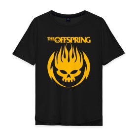 Мужская футболка хлопок Oversize с принтом THE OFFSPRING , 100% хлопок | свободный крой, круглый ворот, “спинка” длиннее передней части | america | offspring | the offspring | usa | америка | атом уиллард | грег к | декстер холланд | джеймс лилья | нудлс | огонь | офспринг | оффспринг | пит парада | пламя | рон уэлти | сша | череп