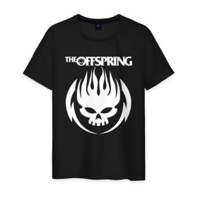 Мужская футболка хлопок с принтом THE OFFSPRING , 100% хлопок | прямой крой, круглый вырез горловины, длина до линии бедер, слегка спущенное плечо. | 