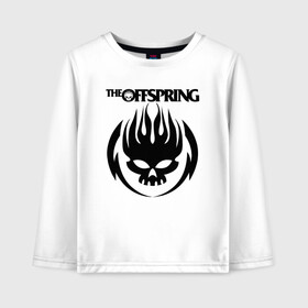 Детский лонгслив хлопок с принтом THE OFFSPRING , 100% хлопок | круглый вырез горловины, полуприлегающий силуэт, длина до линии бедер | america | offspring | the offspring | usa | америка | атом уиллард | грег к | декстер холланд | джеймс лилья | нудлс | огонь | офспринг | оффспринг | пит парада | пламя | рон уэлти | сша | череп