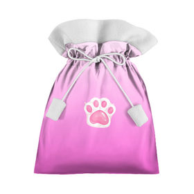 Подарочный 3D мешок с принтом Розовая лапка с подушечками , 100% полиэстер | Размер: 29*39 см | девочковый | женственый | животное | кошечка | лапа | лапка | лапонька | лапуля | лапушка | любитель животных | милашка | милый | мимими | розовая лапа | розовый | собачка | феминизм | феминный | щенок
