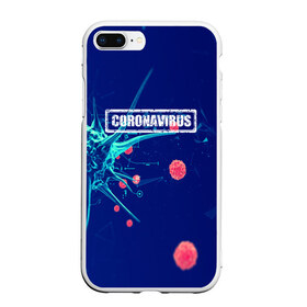 Чехол для iPhone 7Plus/8 Plus матовый с принтом CORONAVIRUS , Силикон | Область печати: задняя сторона чехла, без боковых панелей | covid 19 | molecule | абстракция | клетки | коронавирус | медицина | микробы | молекулы | наука | нейрон | нейроны | текстура | текстуры | формула