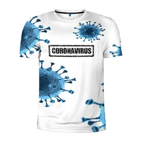 Мужская футболка 3D спортивная с принтом CORONAVIRUS , 100% полиэстер с улучшенными характеристиками | приталенный силуэт, круглая горловина, широкие плечи, сужается к линии бедра | covid 19 | molecule | абстракция | клетки | коронавирус | медицина | микробы | молекулы | наука | нейрон | нейроны | текстура | текстуры | формула