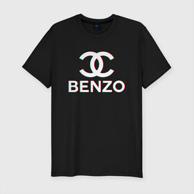 Мужская футболка хлопок Slim с принтом BBT BENZO GANG , 92% хлопок, 8% лайкра | приталенный силуэт, круглый вырез ворота, длина до линии бедра, короткий рукав | Тематика изображения на принте: bbt | benzo | benzo gang | big baby tape | ббт | бензо