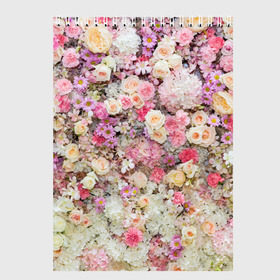 Скетчбук с принтом Весенние настроение , 100% бумага
 | 48 листов, плотность листов — 100 г/м2, плотность картонной обложки — 250 г/м2. Листы скреплены сверху удобной пружинной спиралью | bloom | blossom | flos | flowers | красота | лепестки | лепесток | растения | цветки | цветы
цветы