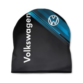 Шапка 3D с принтом Volkswagen. , 100% полиэстер | универсальный размер, печать по всей поверхности изделия | 2020 | car | sport | volkswagen | авто | автомобильные | бренд | вирус | коронавирус | марка | машина | новый лого | спорт | стиль | фольксваген