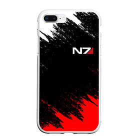 Чехол для iPhone 7Plus/8 Plus матовый с принтом MASS EFFECT N7 , Силикон | Область печати: задняя сторона чехла, без боковых панелей | bioware | n7 | shepard | броня | жнецы | костюм | масс эффект | н7 | стальная броня | шепард | эффект массы