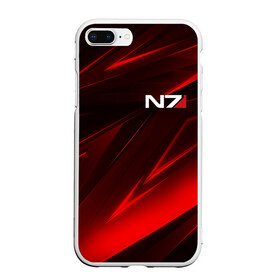 Чехол для iPhone 7Plus/8 Plus матовый с принтом MASS EFFECT N7 , Силикон | Область печати: задняя сторона чехла, без боковых панелей | bioware | n7 | shepard | броня | жнецы | костюм | масс эффект | н7 | стальная броня | шепард | эффект массы