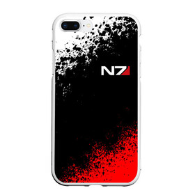 Чехол для iPhone 7Plus/8 Plus матовый с принтом MASS EFFECT N7 , Силикон | Область печати: задняя сторона чехла, без боковых панелей | bioware | n7 | shepard | броня | жнецы | костюм | масс эффект | н7 | стальная броня | шепард | эффект массы