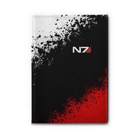 Обложка для автодокументов с принтом MASS EFFECT N7 , натуральная кожа |  размер 19,9*13 см; внутри 4 больших “конверта” для документов и один маленький отдел — туда идеально встанут права | Тематика изображения на принте: bioware | n7 | shepard | броня | жнецы | костюм | масс эффект | н7 | стальная броня | шепард | эффект массы