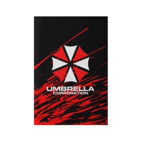 Обложка для паспорта матовая кожа с принтом Umbrella Corporation. , натуральная матовая кожа | размер 19,3 х 13,7 см; прозрачные пластиковые крепления | resident evil | umbrella corporation | амбрелла | амбрелла корпорейшн | вирус | вымышленная военная и фармацевтическая корпорация | игра | умбрелла