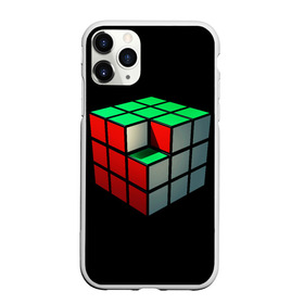 Чехол для iPhone 11 Pro матовый с принтом Кубик Рубика , Силикон |  | 3d | головоломка | игры | кубик | мозг | недостающий | рубика | элемент