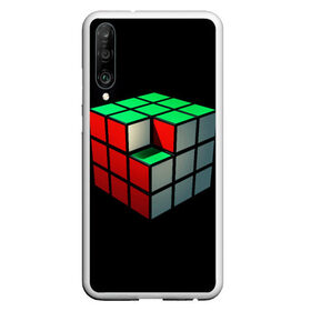 Чехол для Honor P30 с принтом Кубик Рубика , Силикон | Область печати: задняя сторона чехла, без боковых панелей | 3d | головоломка | игры | кубик | мозг | недостающий | рубика | элемент