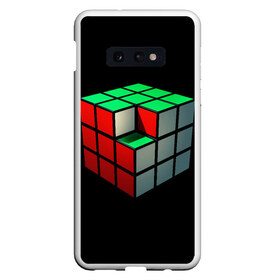 Чехол для Samsung S10E с принтом Кубик Рубика , Силикон | Область печати: задняя сторона чехла, без боковых панелей | 3d | головоломка | игры | кубик | мозг | недостающий | рубика | элемент
