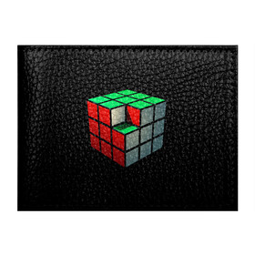 Обложка для студенческого билета с принтом Кубик Рубика , натуральная кожа | Размер: 11*8 см; Печать на всей внешней стороне | Тематика изображения на принте: 3d | головоломка | игры | кубик | мозг | недостающий | рубика | элемент