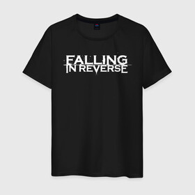 Мужская футболка хлопок с принтом Falling in Reverse , 100% хлопок | прямой крой, круглый вырез горловины, длина до линии бедер, слегка спущенное плечо. | falling in reverse | logo | rock | ronnie radke | лого | рок | ронни радке