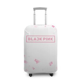 Чехол для чемодана 3D с принтом BLACKPINK , 86% полиэфир, 14% спандекс | двустороннее нанесение принта, прорези для ручек и колес | black  pink | blackpink | jennie | jisoo | k pop | lalisa | группа | к поп | корейская группа | розовый | черный