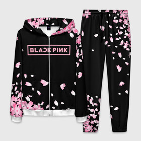 Мужской костюм 3D с принтом BLACKPINK , 100% полиэстер | Манжеты и пояс оформлены тканевой резинкой, двухслойный капюшон со шнурком для регулировки, карманы спереди | Тематика изображения на принте: black  pink | blackpink | jennie | jisoo | k pop | lalisa | группа | к поп | корейская группа | розовый | черный