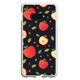 Чехол для Samsung S10E с принтом Яблочный узор , Силикон | Область печати: задняя сторона чехла, без боковых панелей | узор | узоры | фрукт | фрукты | яблоки | яблоко | ягода | ягоды
