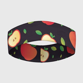 Повязка на голову 3D с принтом Яблочный узор ,  |  | узор | узоры | фрукт | фрукты | яблоки | яблоко | ягода | ягоды