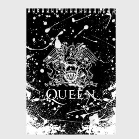 Скетчбук с принтом QUEEN , 100% бумага
 | 48 листов, плотность листов — 100 г/м2, плотность картонной обложки — 250 г/м2. Листы скреплены сверху удобной пружинной спиралью | queen | британская рок группа | квин | куин | кьюин | мистер робот | музыка | рами малек | рок | рок музыка | фредди меркьюри