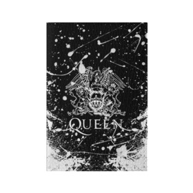 Обложка для паспорта матовая кожа с принтом QUEEN. , натуральная матовая кожа | размер 19,3 х 13,7 см; прозрачные пластиковые крепления | queen | британская рок группа | квин | куин | кьюин | мистер робот | музыка | рами малек | рок | рок музыка | фредди меркьюри