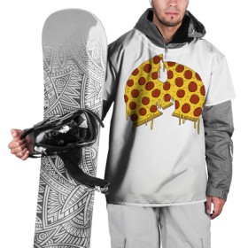 Накидка на куртку 3D с принтом Pizza Clan , 100% полиэстер |  | ghostface | method man | pizza | rap | rza | wu tang | ву танг | еда | метод мен | пицца | рэп
