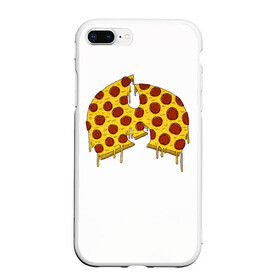 Чехол для iPhone 7Plus/8 Plus матовый с принтом Pizza Clan , Силикон | Область печати: задняя сторона чехла, без боковых панелей | Тематика изображения на принте: ghostface | method man | pizza | rap | rza | wu tang | ву танг | еда | метод мен | пицца | рэп