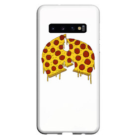 Чехол для Samsung Galaxy S10 с принтом Pizza Clan , Силикон | Область печати: задняя сторона чехла, без боковых панелей | Тематика изображения на принте: ghostface | method man | pizza | rap | rza | wu tang | ву танг | еда | метод мен | пицца | рэп