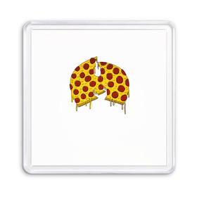 Магнит 55*55 с принтом Pizza Clan , Пластик | Размер: 65*65 мм; Размер печати: 55*55 мм | ghostface | method man | pizza | rap | rza | wu tang | ву танг | еда | метод мен | пицца | рэп