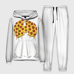 Мужской костюм 3D (с толстовкой) с принтом Pizza Clan ,  |  | Тематика изображения на принте: ghostface | method man | pizza | rap | rza | wu tang | ву танг | еда | метод мен | пицца | рэп