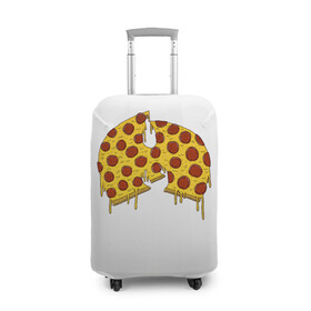 Чехол для чемодана 3D с принтом Pizza Clan , 86% полиэфир, 14% спандекс | двустороннее нанесение принта, прорези для ручек и колес | ghostface | method man | pizza | rap | rza | wu tang | ву танг | еда | метод мен | пицца | рэп