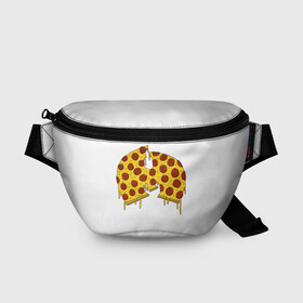Поясная сумка 3D с принтом Pizza Clan , 100% полиэстер | плотная ткань, ремень с регулируемой длиной, внутри несколько карманов для мелочей, основное отделение и карман с обратной стороны сумки застегиваются на молнию | ghostface | method man | pizza | rap | rza | wu tang | ву танг | еда | метод мен | пицца | рэп