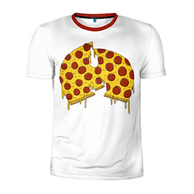 Мужская футболка 3D спортивная с принтом Pizza Clan , 100% полиэстер с улучшенными характеристиками | приталенный силуэт, круглая горловина, широкие плечи, сужается к линии бедра | Тематика изображения на принте: ghostface | method man | pizza | rap | rza | wu tang | ву танг | еда | метод мен | пицца | рэп
