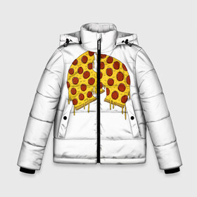 Зимняя куртка для мальчиков 3D с принтом Pizza Clan , ткань верха — 100% полиэстер; подклад — 100% полиэстер, утеплитель — 100% полиэстер | длина ниже бедра, удлиненная спинка, воротник стойка и отстегивающийся капюшон. Есть боковые карманы с листочкой на кнопках, утяжки по низу изделия и внутренний карман на молнии. 

Предусмотрены светоотражающий принт на спинке, радужный светоотражающий элемент на пуллере молнии и на резинке для утяжки | ghostface | method man | pizza | rap | rza | wu tang | ву танг | еда | метод мен | пицца | рэп