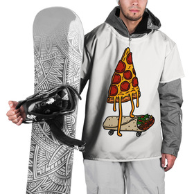 Накидка на куртку 3D с принтом ПИЦЦА НА ШАВЕРМЕ , 100% полиэстер |  | food | pizza | еда | пицца | скейтборд | шаверма | шаурма