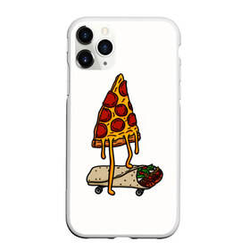 Чехол для iPhone 11 Pro Max матовый с принтом ПИЦЦА НА ШАВЕРМЕ , Силикон |  | Тематика изображения на принте: food | pizza | еда | пицца | скейтборд | шаверма | шаурма