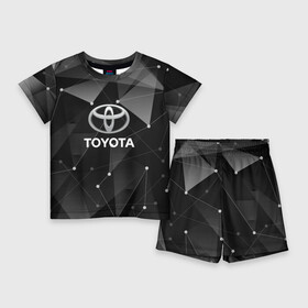 Детский костюм с шортами 3D с принтом TOYOTA. ,  |  | abstract | auto | brand | car | geometry | sport | texture | toyota | абстракция | авто | автомобильные | бренд | геометрия | марка | машина | спорт | текстура | тоёта