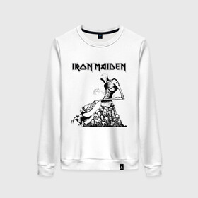 Женский свитшот хлопок с принтом IRON MAIDEN , 100% хлопок | прямой крой, круглый вырез, на манжетах и по низу широкая трикотажная резинка  | dave | iron maiden | murray | music | percy harris | rock | адриан смит | айрон мэйден | брюс дикинсон | дэйв мюррей | железная дева | музик | нико макбрэйн | рок | стив харрис | ужасы | хеви метал | яник герс