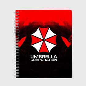 Тетрадь с принтом UMBRELLA CORP , 100% бумага | 48 листов, плотность листов — 60 г/м2, плотность картонной обложки — 250 г/м2. Листы скреплены сбоку удобной пружинной спиралью. Уголки страниц и обложки скругленные. Цвет линий — светло-серый
 | ada wong | biohazard | leon | nemesis | project resistance | raccoon city | re | re3 | resident evil | resident evil 3 | rpd | stars | umbrella | ада вонг | амбрелла | немезис | ужасы