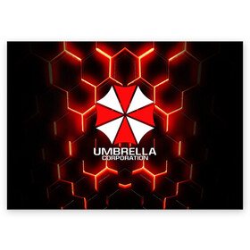 Поздравительная открытка с принтом UMBRELLA CORP , 100% бумага | плотность бумаги 280 г/м2, матовая, на обратной стороне линовка и место для марки
 | ada wong | biohazard | leon | nemesis | project resistance | raccoon city | re | re3 | resident evil | resident evil 3 | rpd | stars | umbrella | ада вонг | амбрелла | немезис | ужасы